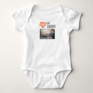ICH LIEBE MEIN DADDY BABY SCHLIESSEN CUSTOM-FOTO STRAMPLER