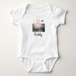 ICH LIEBE MEIN DADDY BABY SCHLIESSEN CUSTOM-FOTO STRAMPLER