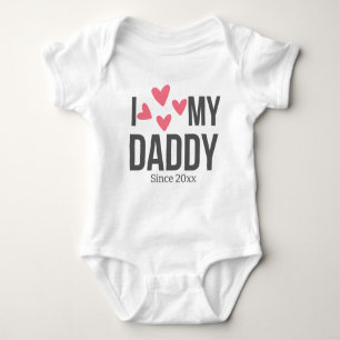 ICH LIEBE MEIN DADDY BABY SCHLIESSEN CUSTOM TEXT BABY STRAMPLER