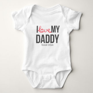 ICH LIEBE MEIN DADDY BABY SCHLIESSEN CUSTOM TEXT STRAMPLER