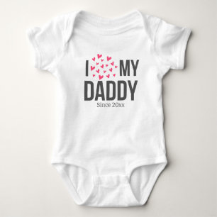 ICH LIEBE MEIN DADDY BABY SCHLIESSEN CUSTOM TEXT STRAMPLER