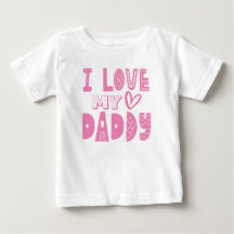 Ich Liebe mein Daddy Heart Pink Typografie