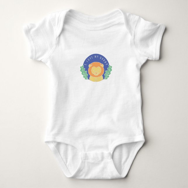 Ich Liebe mein Daddy Quote Baby Baby Strampler (Vorderseite)
