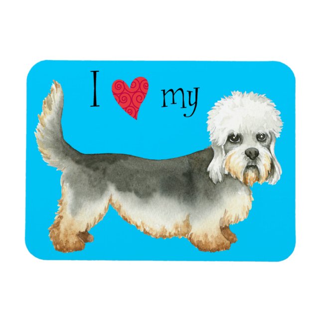 Ich Liebe mein Dandie Dinmont Terrier Magnet (Horizontal)