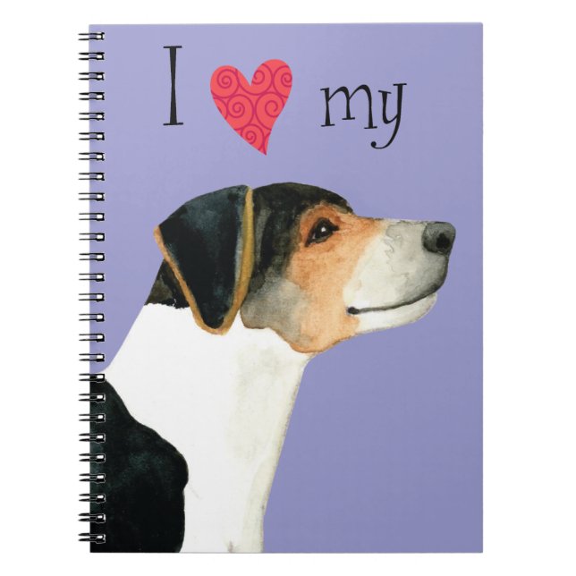 Ich Liebe mein Dänisch-Schwedisch-Farmdog-Notebook Notizblock (Vorderseite)