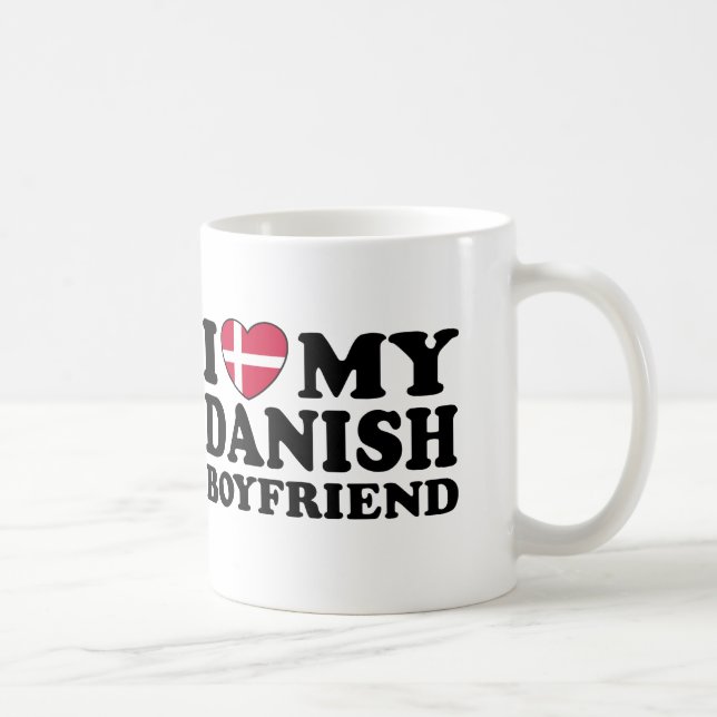 Ich Liebe Mein dänischer Freund Kaffeetasse (Rechts)
