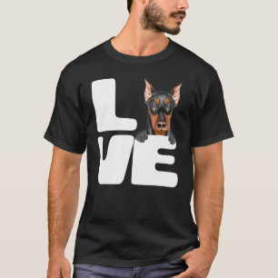 Ich Liebe mein deutscher Pinscher Hund T-Shirt