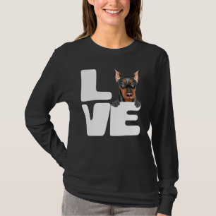 Ich Liebe mein deutscher Pinscher Hund T-Shirt
