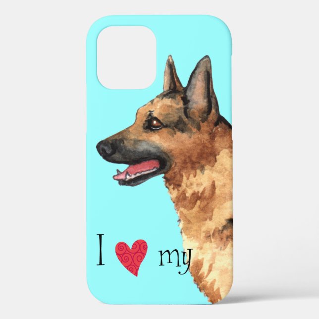 Ich Liebe mein Deutscher Schäferhund Case-Mate iPhone Hülle (Rückseite)