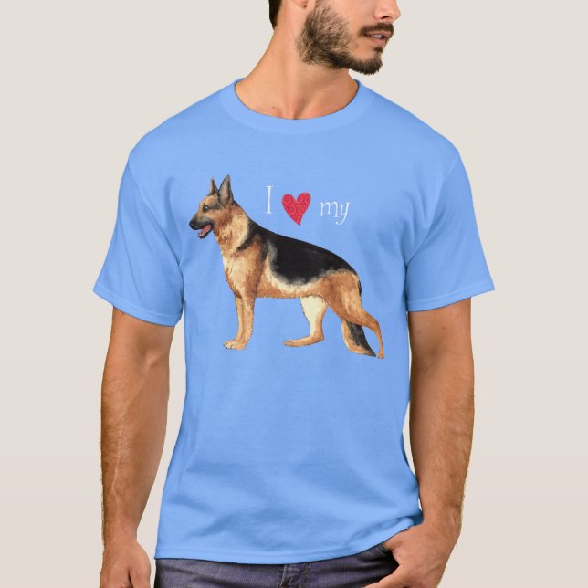 Ich Liebe mein Deutscher Schäferhund-T - Shirt (Vorderseite)