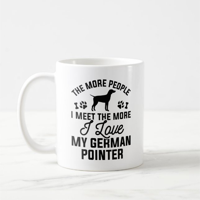 Ich Liebe mein deutscher Zeiger Kaffeetasse (Links)