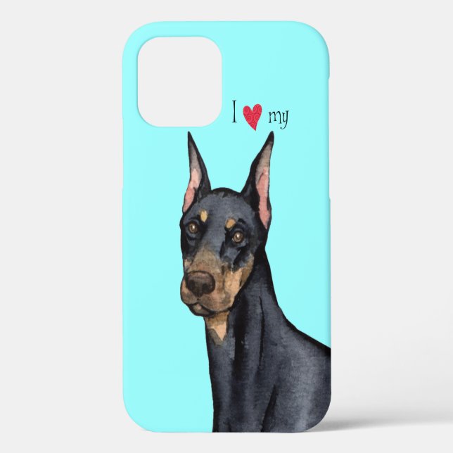 Ich Liebe mein Doberman Case-Mate iPhone Hülle (Rückseite)