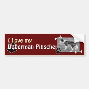 Ich Liebe mein Doberman Pinscher Autoaufkleber