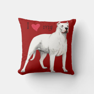 Ich Liebe mein Dogo Argentino Kissen