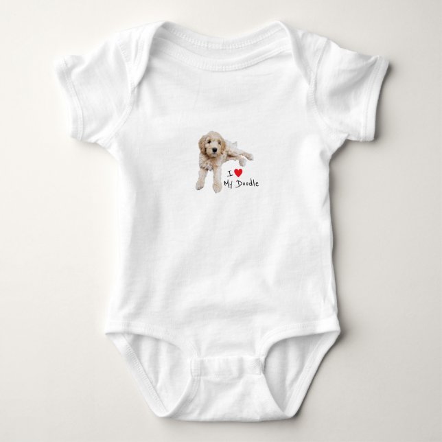 Ich Liebe mein Doodle Baby Kleidung Baby Strampler (Vorderseite)