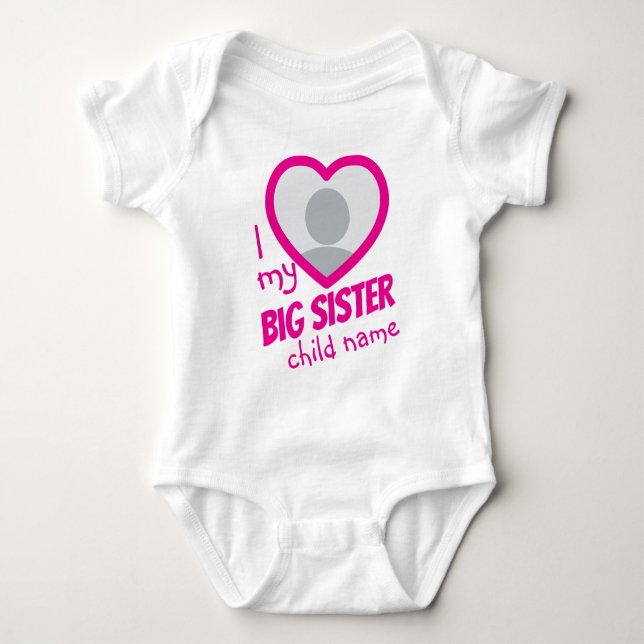 ich liebe mein doppelseitiges Foto und Text meiner Baby Strampler (Vorderseite)