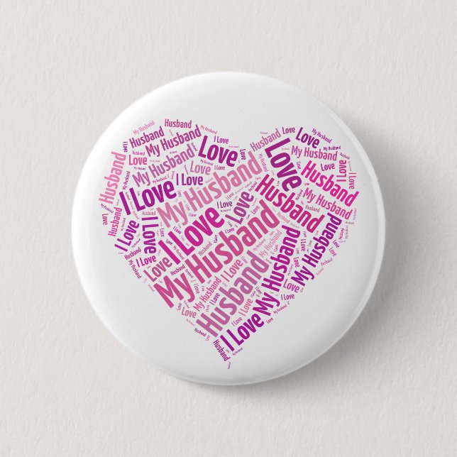 Ich Liebe mein Ehemann Button (Vorderseite)