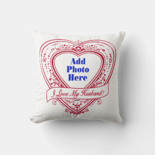 Ich Liebe mein Ehemann! Foto Red Hearts Kissen
