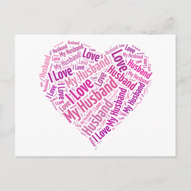 Ich Liebe mein Ehemann Postkarte (Vorderseite)