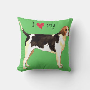 Ich Liebe mein Englisch Foxhound Kissen
