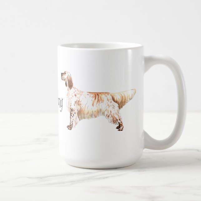 Ich Liebe mein Englisch Setter Kaffeetasse (Rechts)