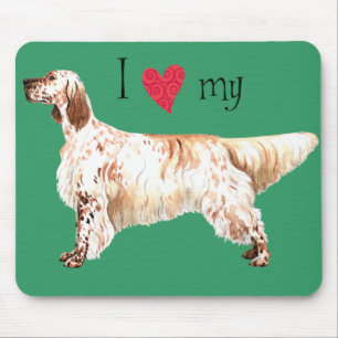 Ich Liebe mein Englisch Setter Mousepad