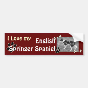 Ich Liebe mein Englisch Springer Spanier Autoaufkl Autoaufkleber