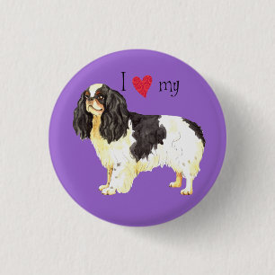 Ich Liebe mein Englisch Toy Spaniel Button