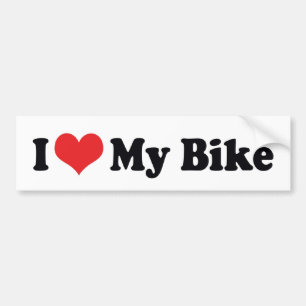 Ich liebe mein Fahrrad mit Herz - Fahrrad Motorrad Autoaufkleber