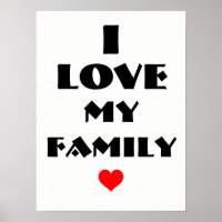 Ich Liebe mein Familienposter