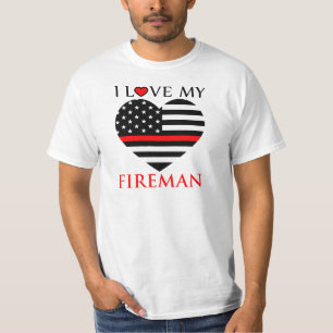 Ich Liebe Mein Feuerwehrmann - T - Shirt der Feuer