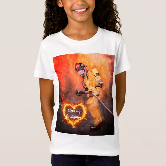 Ich Liebe mein Feuerwehrmännchen-T - Shirt Jungs-M (Vorderseite)