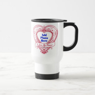 Ich Liebe mein Fiancé! Foto Red Hearts Reisebecher