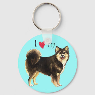 Ich Liebe mein finnisches Lapphund Schlüsselanhänger