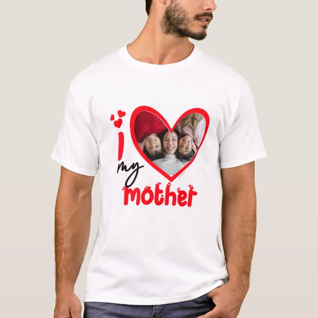 Ich Liebe Mein Foto Benutzerdefinierter T - Shirt (Vorderseite)