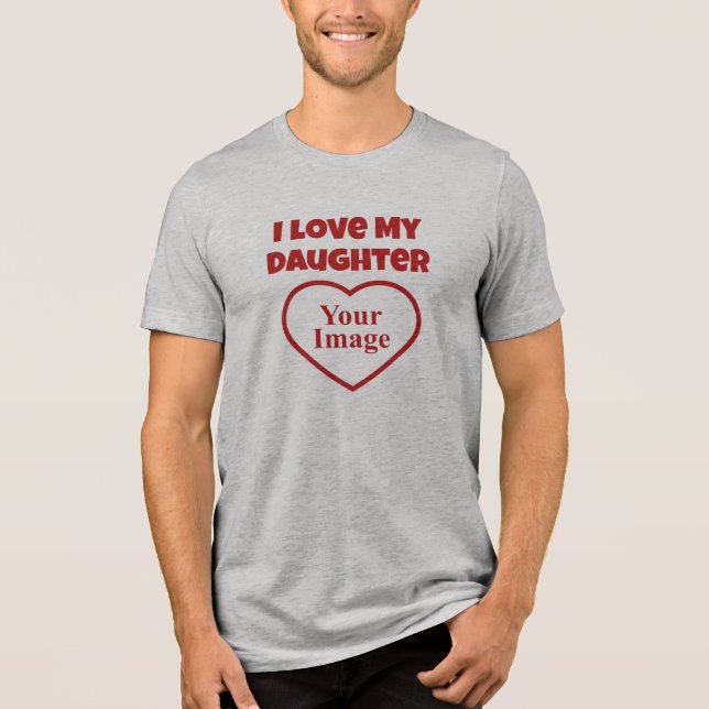 Ich Liebe mein Foto Tri-Blend Shirt (Vorderseite)