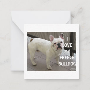 Ich Liebe mein Französischer Bulldog Mitteilungskarte