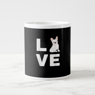 Ich Liebe mein französisches Bulldoggebleih-Hund L Jumbo-Tasse