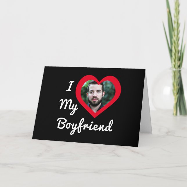 Ich Liebe Mein Freund Bae Personalisiertes Foto Karte (Vorderseite)