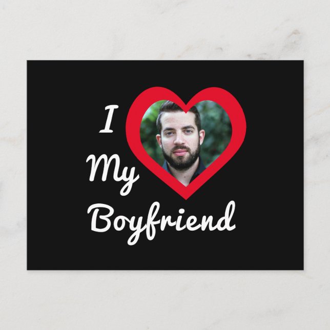 Ich Liebe Mein Freund Bae Personalisiertes Foto Postkarte (Vorderseite)