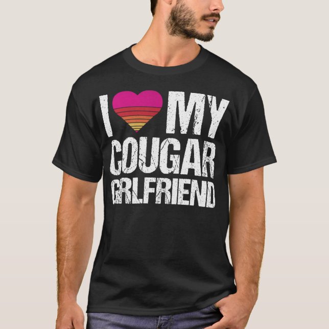 Ich Liebe mein Freund Cougar Girlfriend I heart My T-Shirt (Vorderseite)