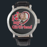 Ich Liebe Mein Freund Custom Foto Armbanduhr<br><div class="desc">Suchen Sie ein einzigartiges und persönliches Geschenk für Ihren Freund? Sehen Sie nicht weiter als unsere I Liebe My Girlfriend Custom Foto Design! Laden Sie ein Foto hoch, um ein einmaliges Geschenk zu erstellen, das er Liebe geben wird. Es ist ein perfektes Geschenk für Geburtstage, Valentinstag, Jubiläen oder jeden besondere...</div>