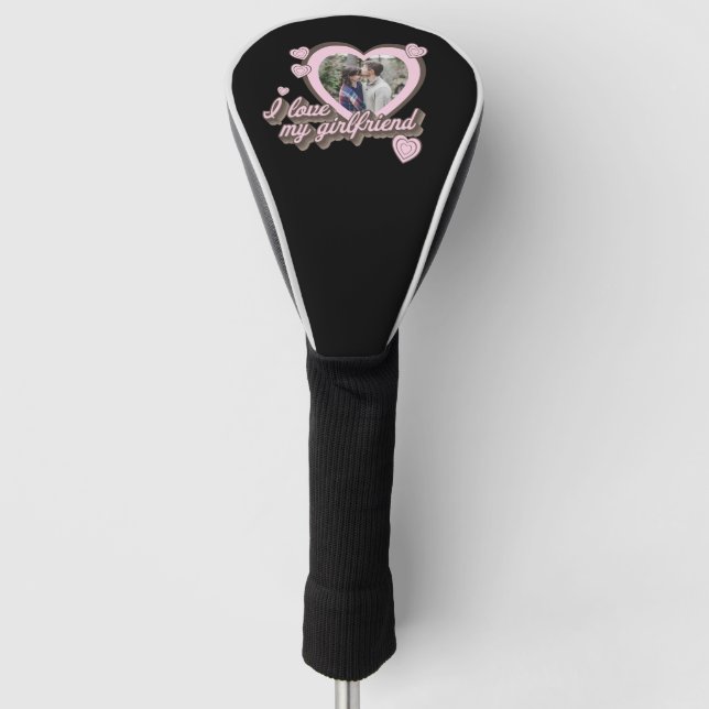 Ich Liebe Mein Freund Custom Foto Golf Headcover (Vorderseite)
