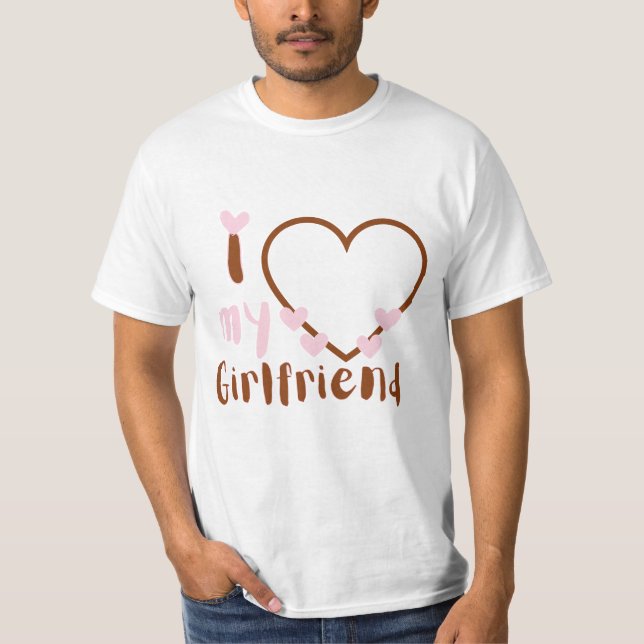 Ich Liebe Mein Freund Custom T - Shirt (Vorderseite)
