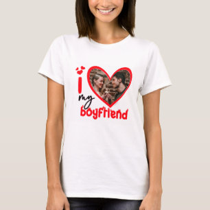 Ich Liebe Mein Freund Foto Custom T - Shirt