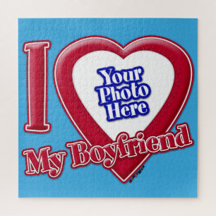 Ich Liebe Mein Freund Foto Red Heart Aquamarin