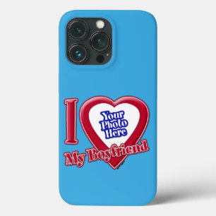 Ich Liebe Mein Freund Foto Red Heart Aquamarin Case-Mate iPhone Hülle