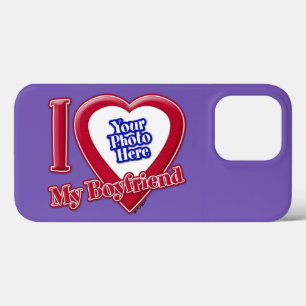 Ich Liebe Mein Freund Foto Red Heart Lila Case-Mate iPhone Hülle