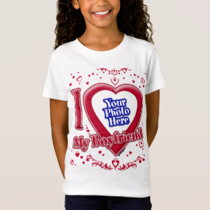 Ich Liebe mein Freund Foto Red Hearts T-Shirt