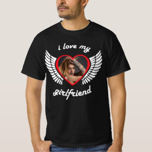 Ich liebe mein Freund Foto Schwarzes T-Shirt